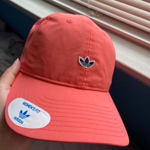 Salmon coloured adidas cap